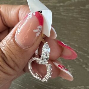 Silver .925 Earrings with Gemstone Accents